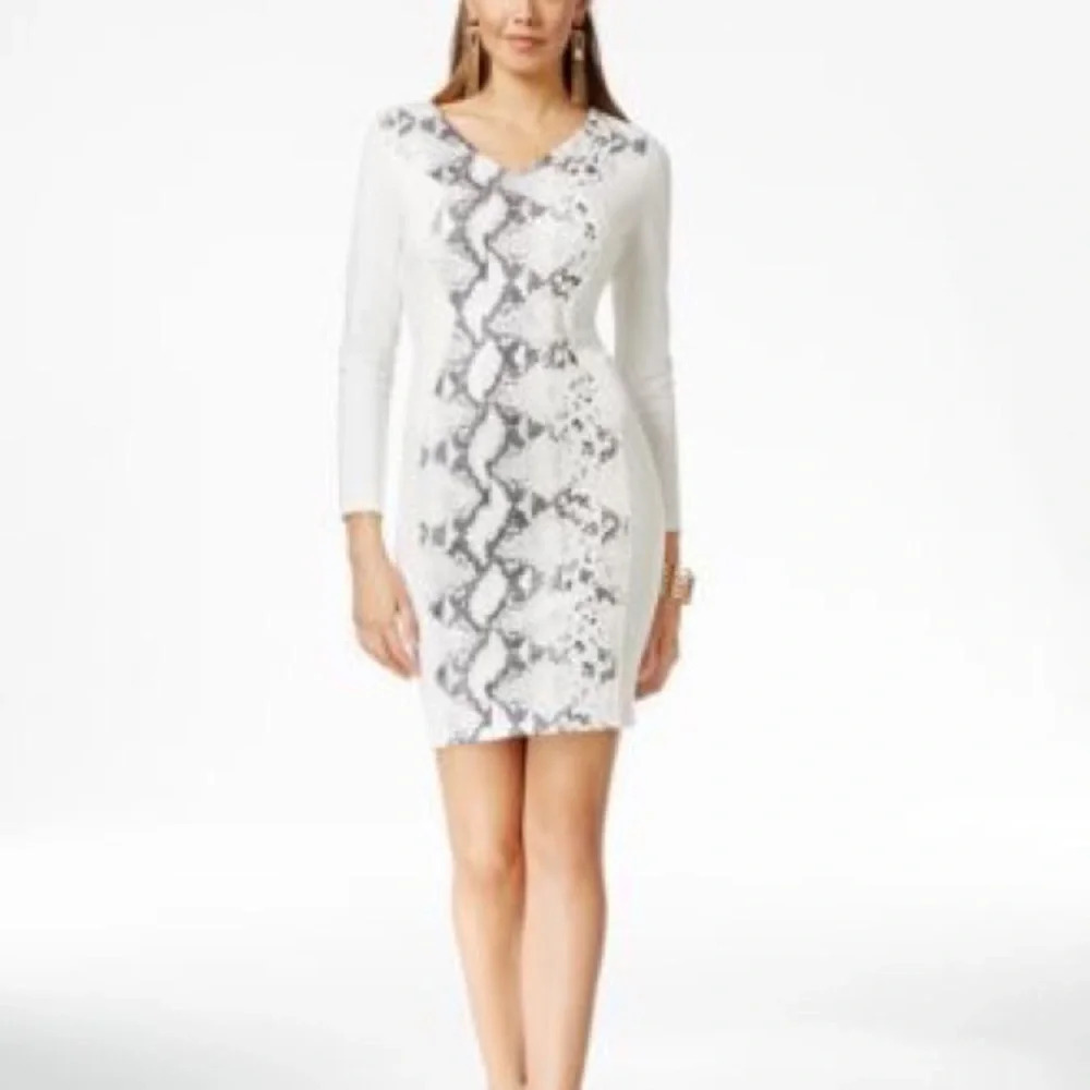 Thalia Sodi XLarge snakeskin print bodycon dress